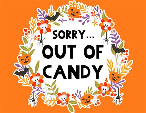 Printable Halloween Candy Sign