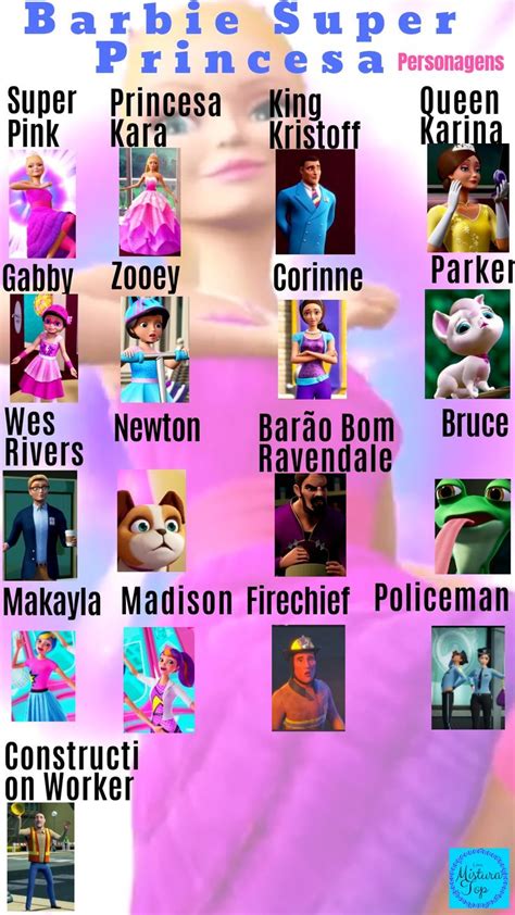 Personagens do Filme Barbie Super Princesa 🥰 #Barbie | Personagens de ...