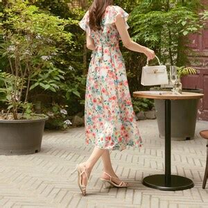 Elegant Floral Vintage Midi Dress Korean Style Summer Dress - Etsy