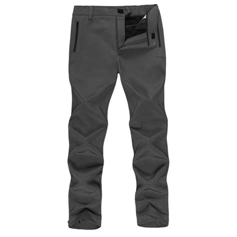 Hiauspor Mens Fleece Lined Waterproof Snow Ski Hiking Pants Winter