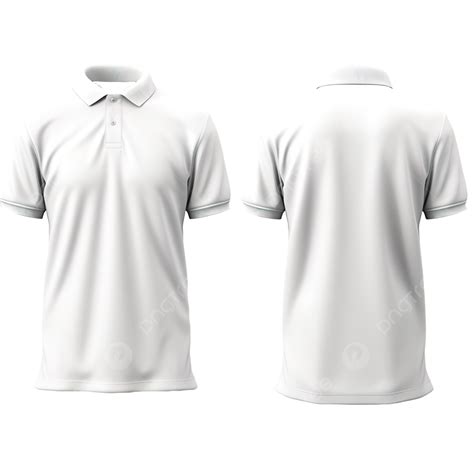Kaos Polo Lengan Pendek Cetak Mockup 3d Render Depan Dan Belakang
