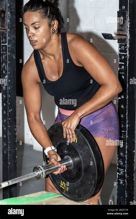 Building Muscle And Breaking Barriers Inspiring Workout Session With Latina Stock Photo Alamy