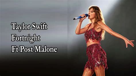 Taylor Swift Fortnight Ft Post Malone Lyrics Youtube