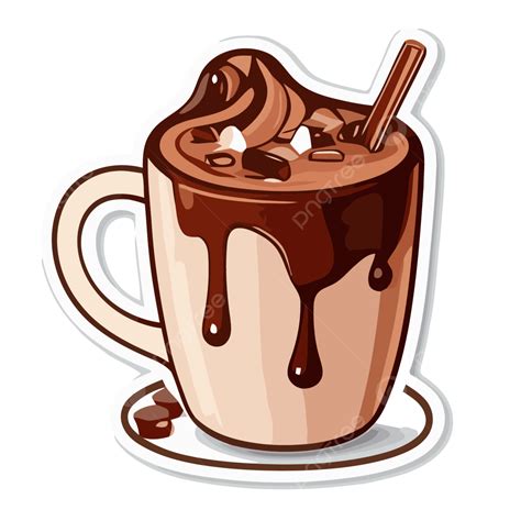 Hot Chocolate Sticker Clipart Vector Chocolate Clipart Sticker Clipart Hot Chocolate Mug PNG