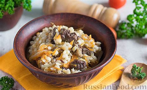 Рецепт: Перловка с говядиной на RussianFood.com