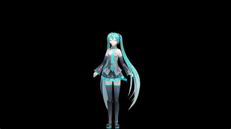 Mmd Hologram Miku Marine Bloomin Youtube