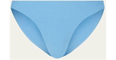 Milly Cabana Margot Gloss Bikini Bottoms In Blue Lyst