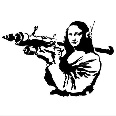 Banksy Mona Lisa Wall Decal Sticker Vinyl Street Art Graffiti Small