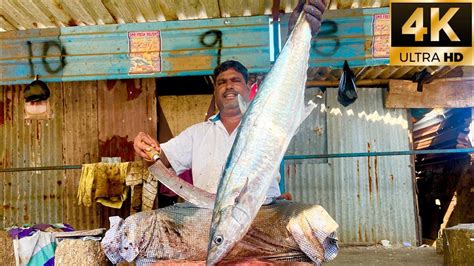 Vanjaram Fish Cutting Video Fishcuttingrs Kasimedu Fishcuttingrs Fish