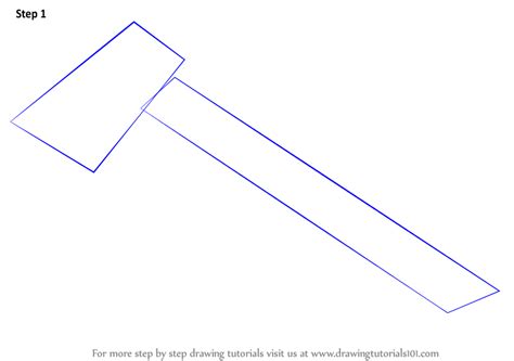 draw  axe tools step  step drawingtutorialscom