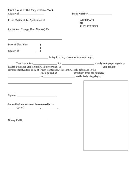 Affidavit Name Change Doc Template Pdffiller