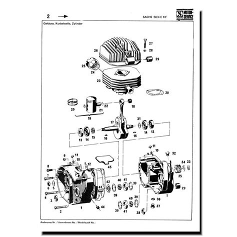 Schreiber Zweiradshop De Ersatzteilliste SACHS 50 4 EKF Ausgabe 1978