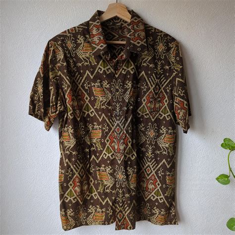 batik keris xl mens indonesian batik short sleeve depop