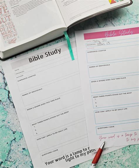 FREE Bible Study Printables For Any Part Of The Bible Leap Of Faith