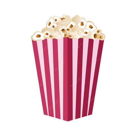 Premium Vector Popcorn Isolated On A White Background