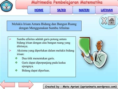 Dimensi Tiga Mengambar Irisan Suatu Bidang Dengan Bangun Ruang PPT