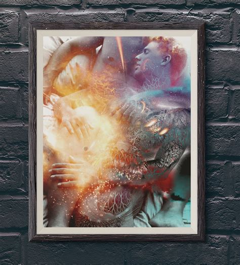 Gay Love Art Print Visionary Gay Art Print Male Erotic Art Etsy