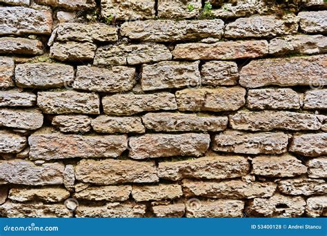 Stone Wall With Ivy Stock Photo Image Of Mixed Rough 53400128