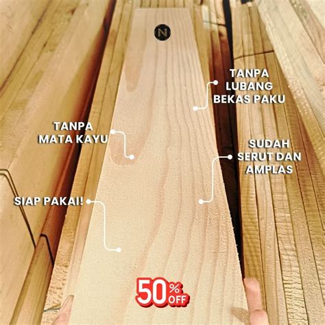 Jual Papan Kayu Jati Belanda Pinus 1 5 Tanpa Bekas Paku Tanpa Mata