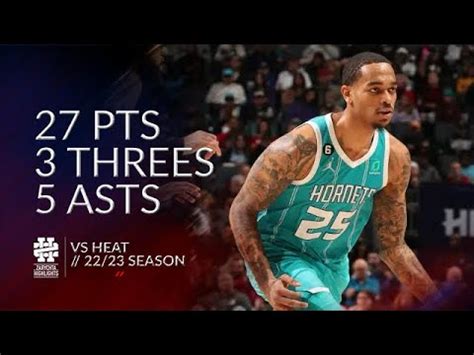 Pj Washington Pts Threes Asts Vs Heat Season Youtube