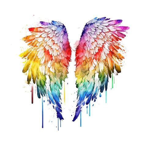 Premium AI Image | Untitled design rainbow_angel_wings 2