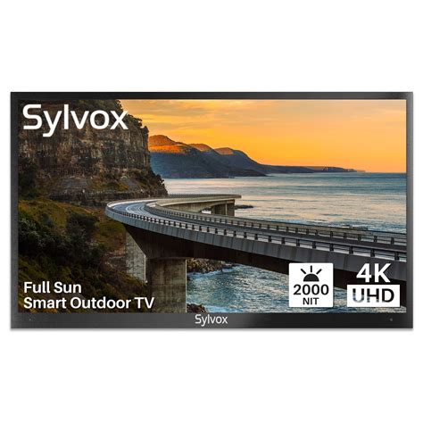 SYLVOX Outdoor TV 65 Full Sun Outdoor Smart TV 2000nits 4K UHD High