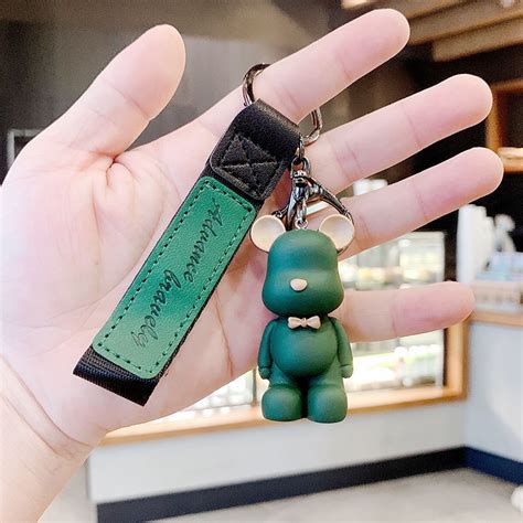 Móc khóa gấu Hàn quốc hoạt hình dễ thương đủ màu sắc hot trend tiktok phụ kiện túi xách ArsC