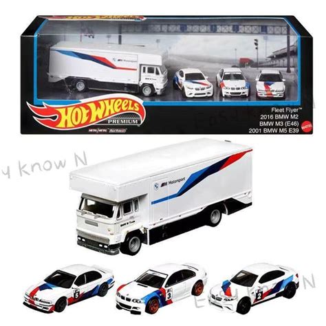 Набор из четырех Машинок Hot Wheels Premium FLEET FLYER BMW M BMW