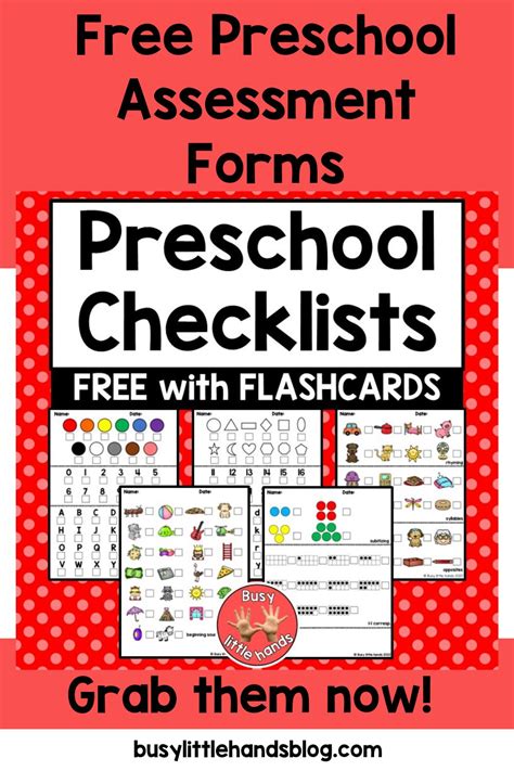 Free Printable Preschool Assessment Forms