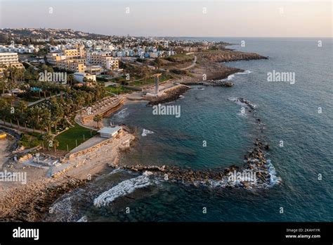 Aerial View Of The Coastline At St Georges Bay Chloraka And The St