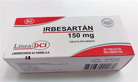 Irbesartan 150 Mg Caja Por 50 Tabletas Ac Farma BOTICA SALUD VIDA