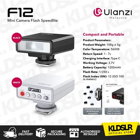 Ulanzi F Mini Camera Flash Speedlite Gn Lcd Standard Hot Shoe Mount For Sony Canon And