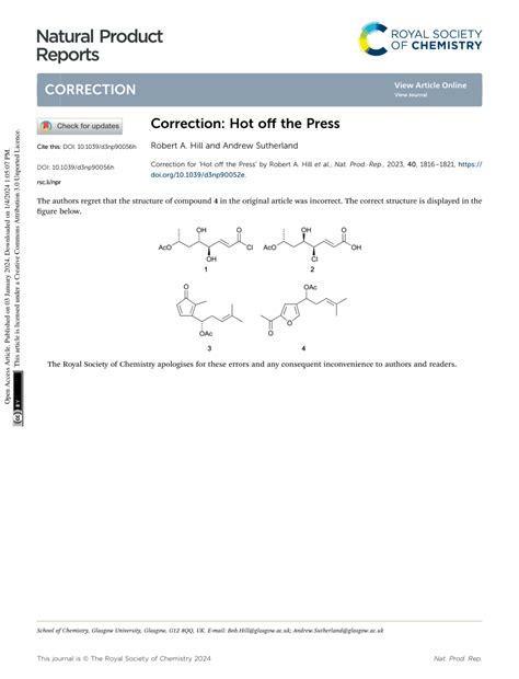 PDF Correction Hot Off The Press