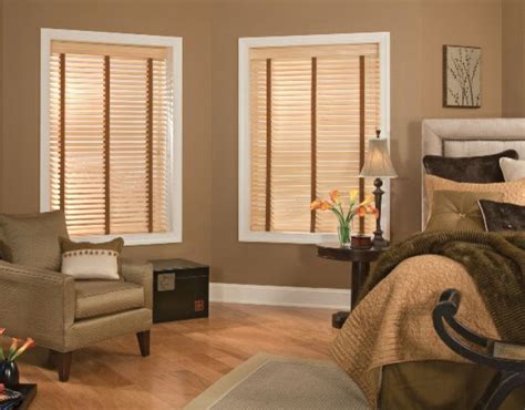 Faux Wood Blinds | Contemporary Bedroom | Brown | Elegant Master ...