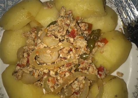 Boiled Irish Potatoes With Scrambled Eggs Recipe By Kulu Cookpad