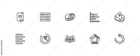 Vecteur Stock Outline Icons Set From User Interface Concept Editable