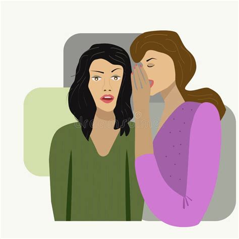 Illustration Of Gossiping Women Talks In A Whispertittle Tattlebuzz