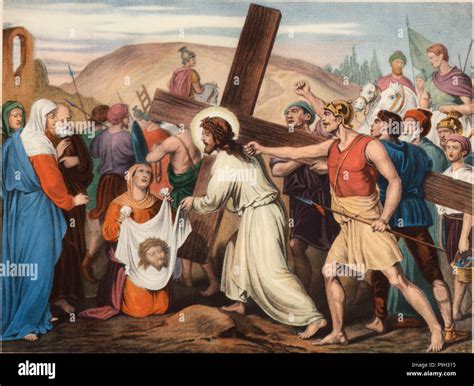 crucis sixth station veronica wipes  jesus face drawing