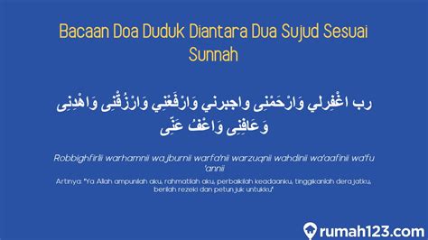 Bacaan Doa Duduk Diantara Dua Sujud Sesuai Sunnah Dan Gerakannya