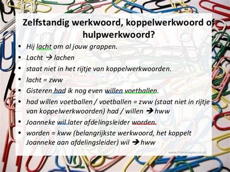 Zelfstandig Werkwoord Koppelwerkwoord Hulpwerkwoord Taal