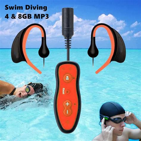 HIFI MP3 Player 8gb Diving Waterproof Swimming Sport MP3 Player Chip ...