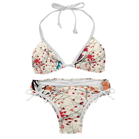 Tree Detachable Sponge Adjustable Strap Bikini Set Two Pack Swim Suits For Versatile Swim Wear