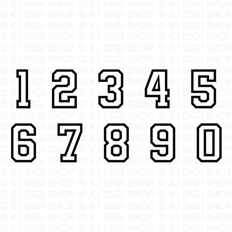 Sports Jersey Numbers Svg Sports Gear Numbers Png Sports Numbers