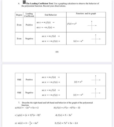 Solved 6 The Leading Coefficient Test Use A Graphing Calculator To 1 Answer Transtutors