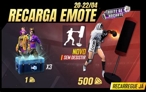 Novo Emote Sem Desistir Em Evento De Recarga Mania Free Fire