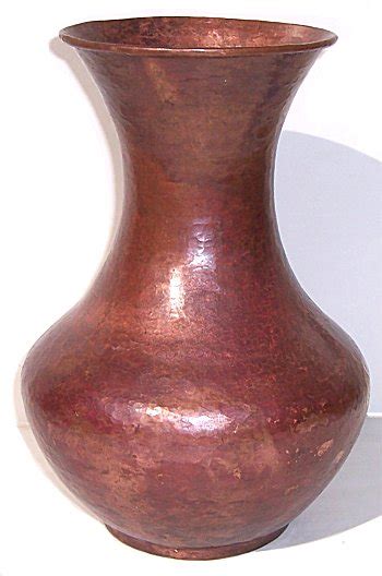 Arts And Crafts Hammered Copper Flower Vase