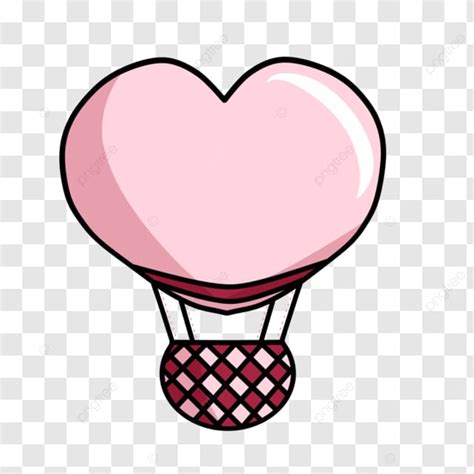 Valentines Love Hot Air Balloon Valentine Love Balloons PNG Transparent Clipart Image And PSD