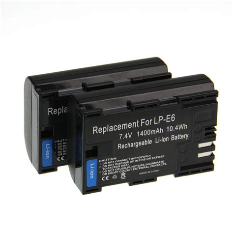 Aliexpress.com : Buy LP E6 Hot Sale 2pcs Battery 1800mah LP E6 LP E6 ...