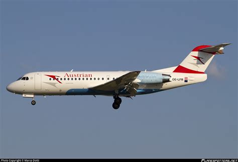 Oe Lfr Austrian Airlines Fokker F Mark Photo By Marco Dotti