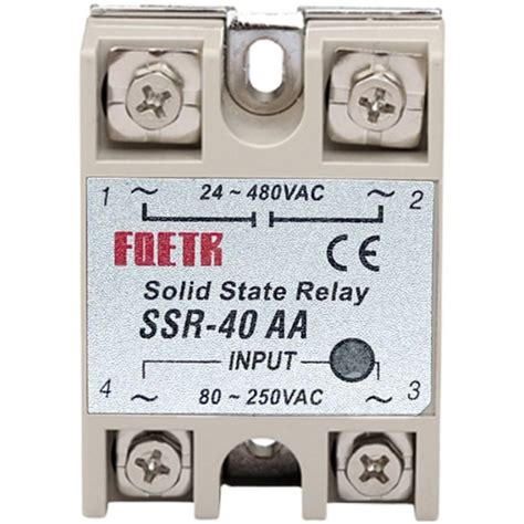 Реле твердотельное однофазное переменного тока коммутация AC 24 - 380В ...